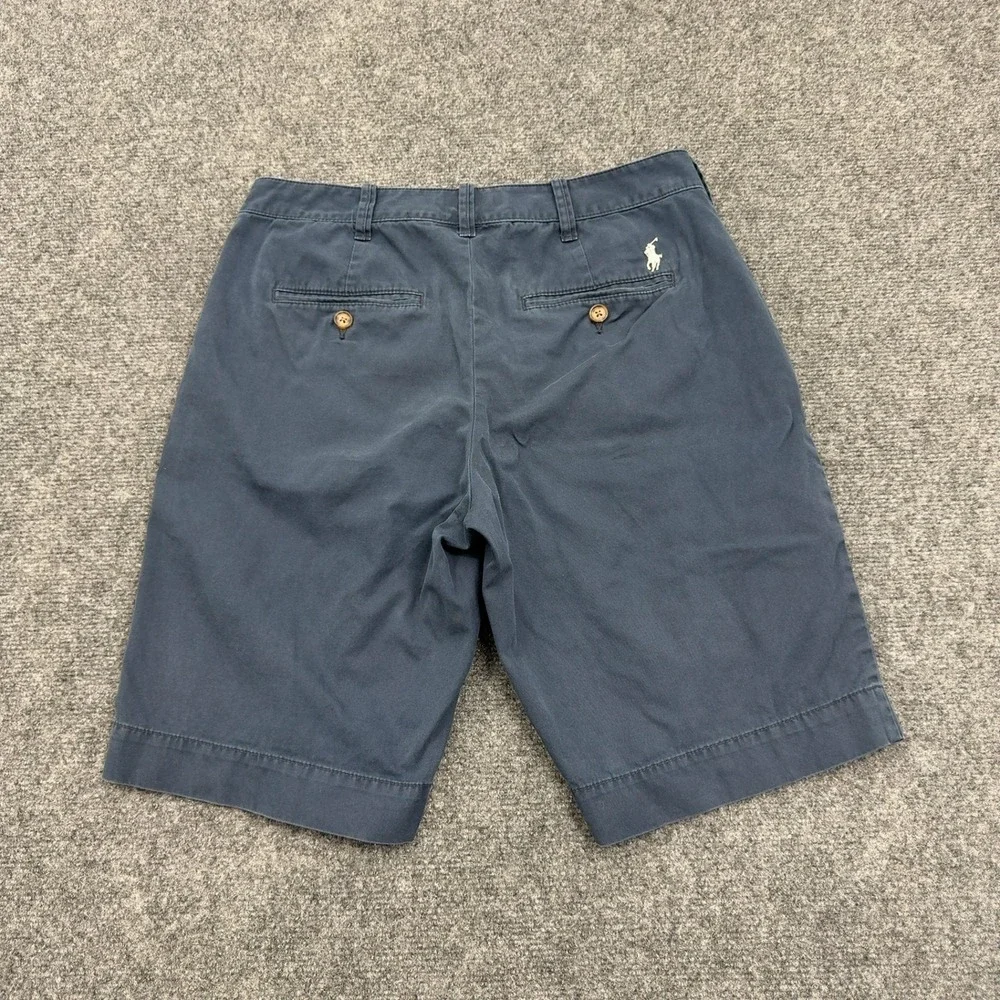 Polo Ralph Lauren Shorts 4 Navy Blue Cotton Chino Classic Preppy Summer Style
